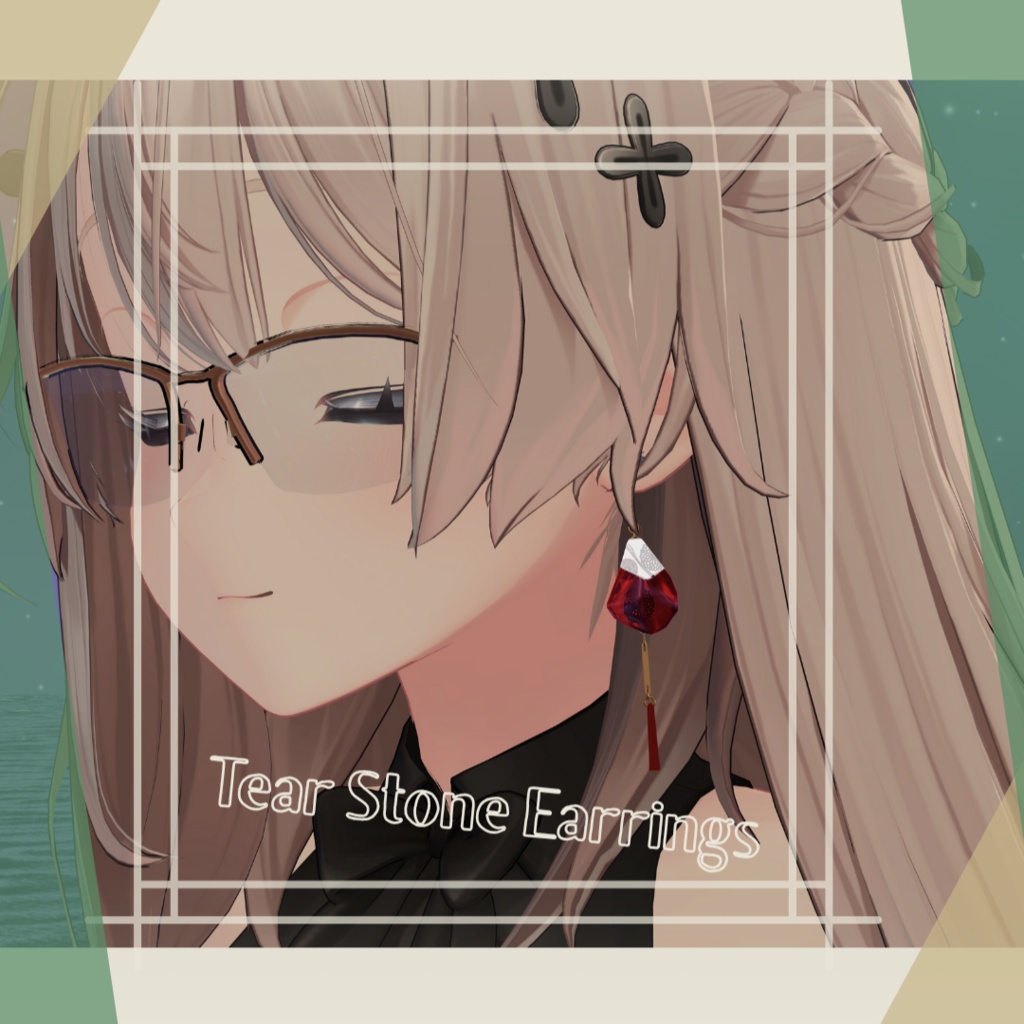[VRChat/MA] Tear Stone Earrings