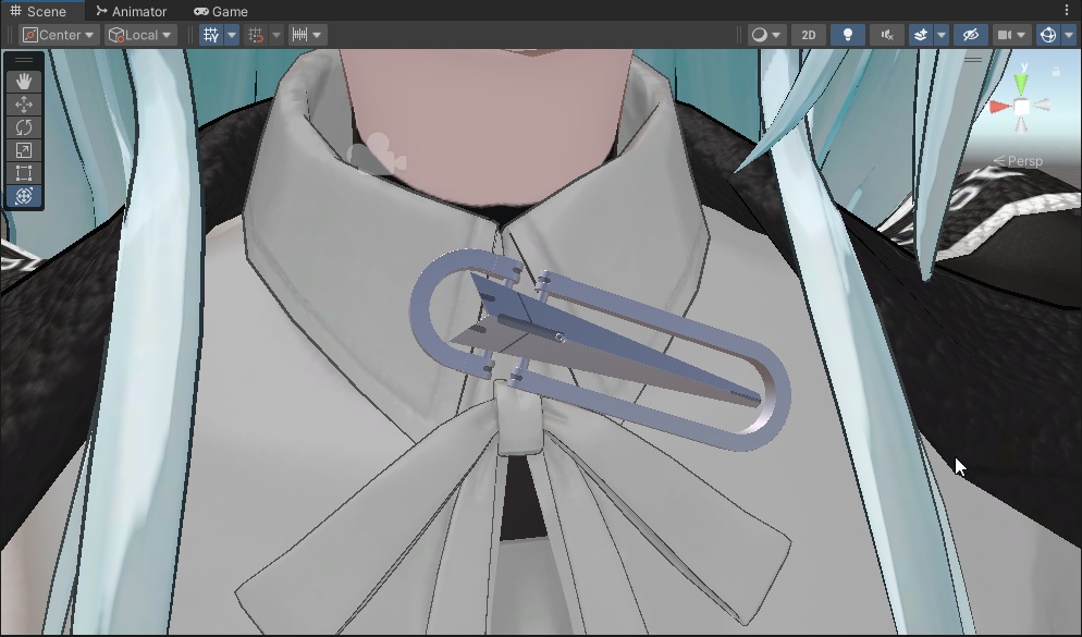 管理人の首元のアレ
