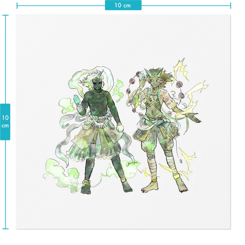 風神雷神ステッカー