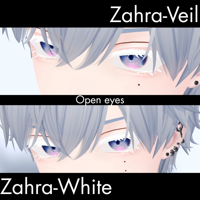 【狛乃専用】White Eyelashes Texture/Free version available.