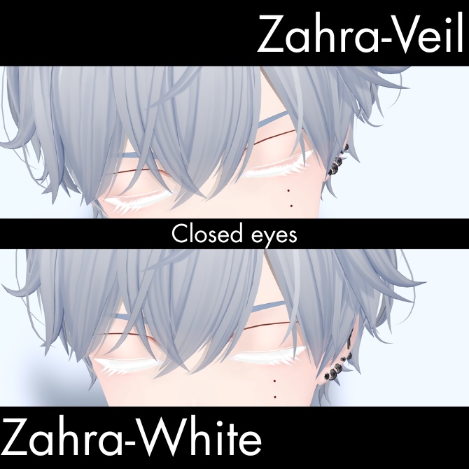 【狛乃専用】White Eyelashes Texture/Free version available.