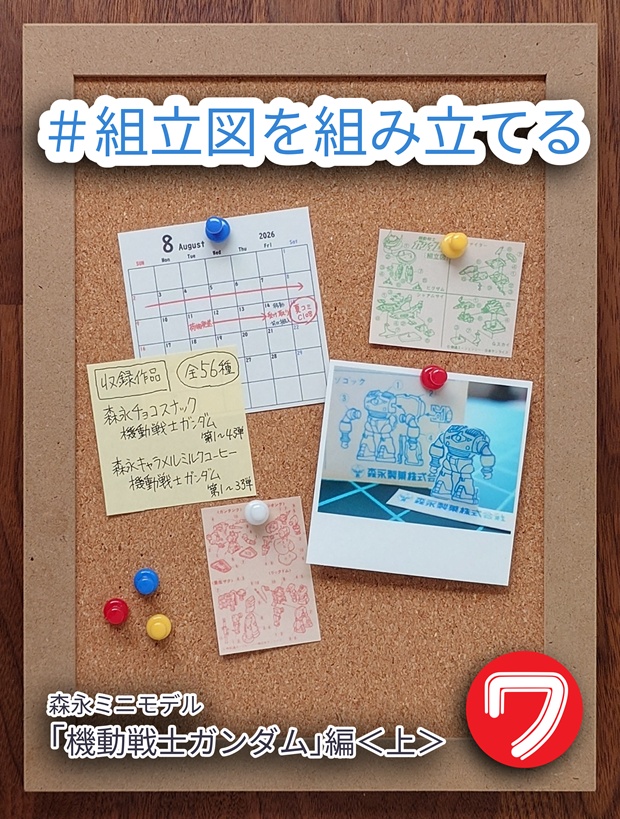 #組立図を組み立てる　森永ミニモデル「機動戦士ガンダム」編＜上＞