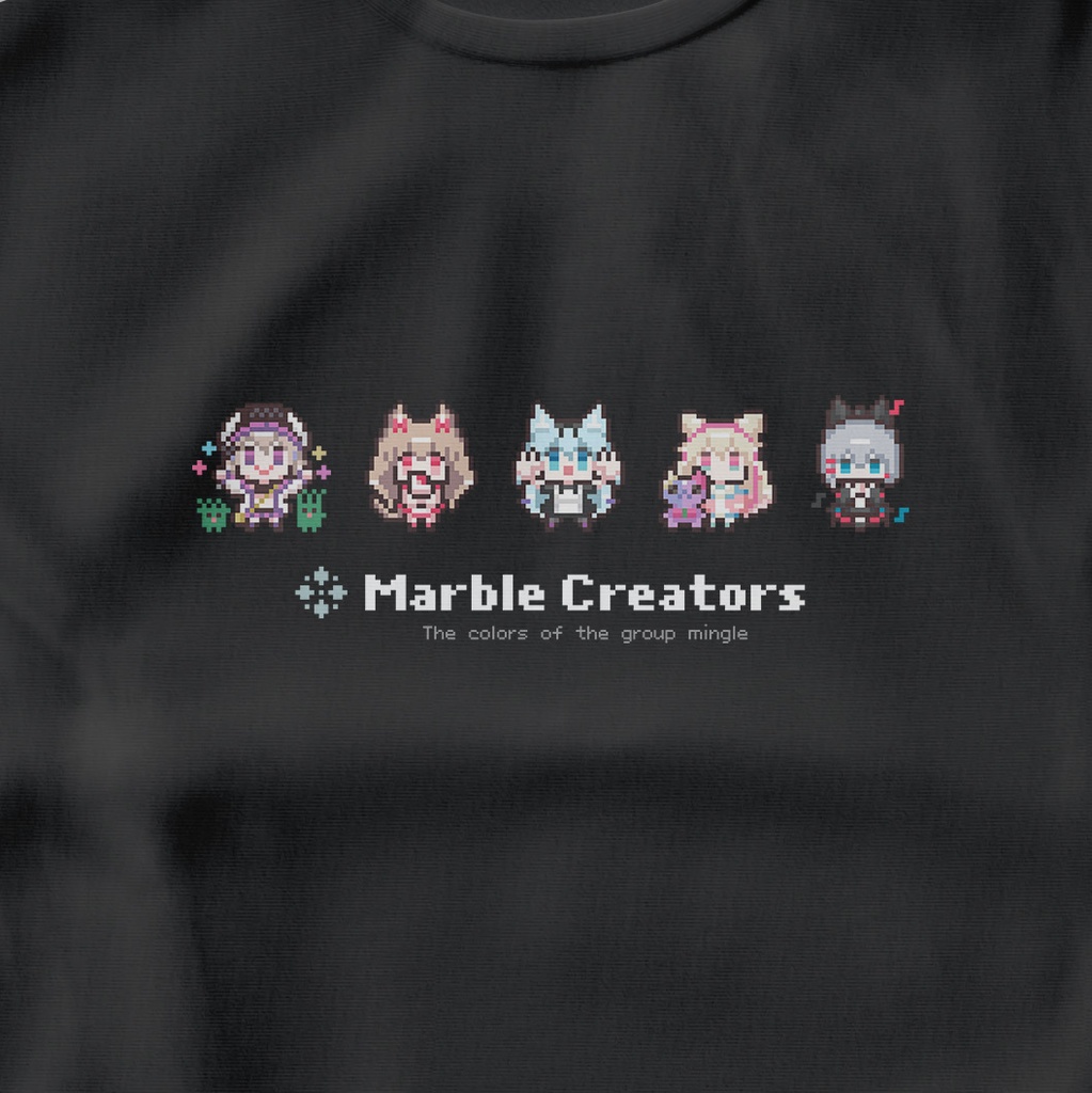 MarbleCreators ドット絵Tシャツ (Black)