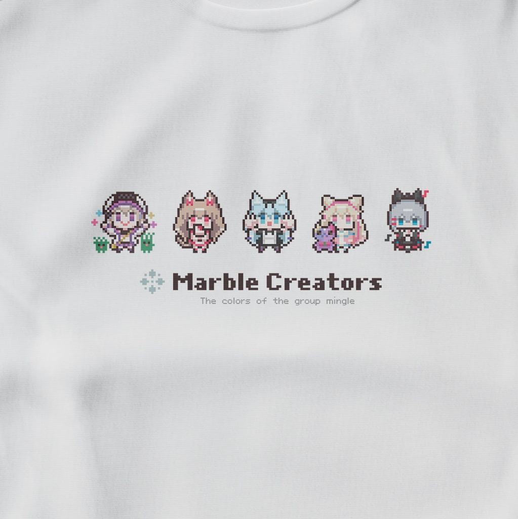 MarbleCreators ドット絵Tシャツ (White)