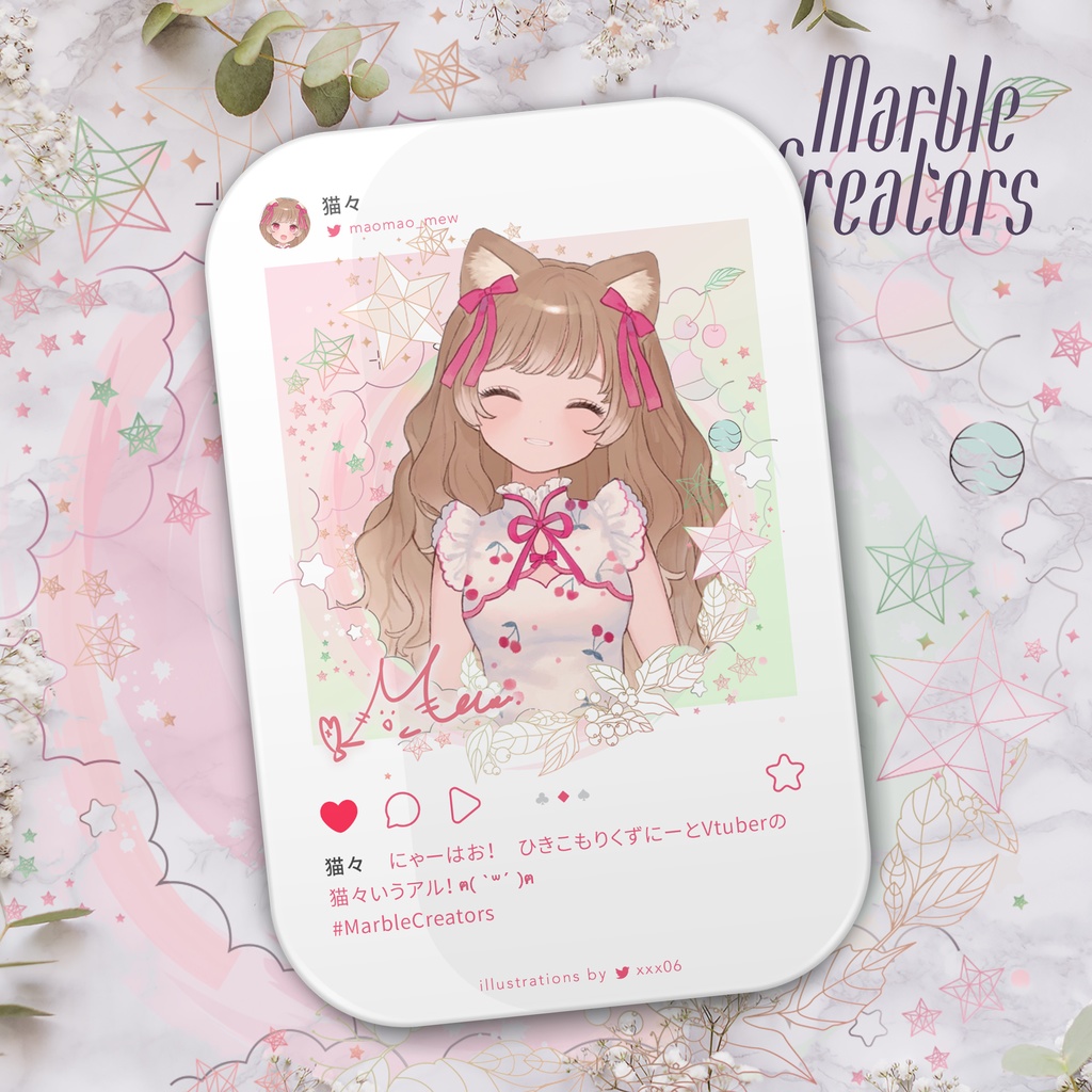 MarbleCreators SNS風缶バッジ