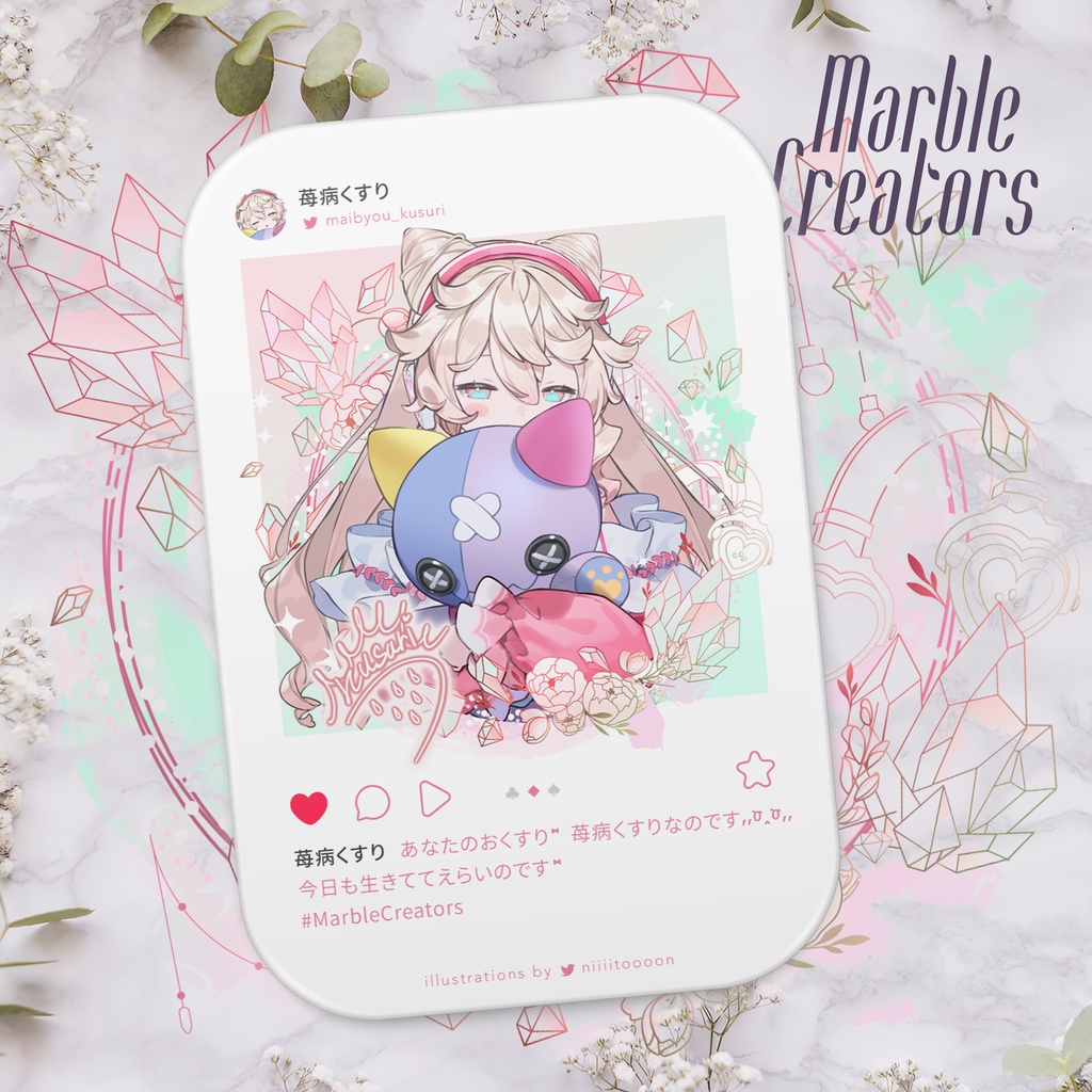 MarbleCreators SNS風缶バッジ