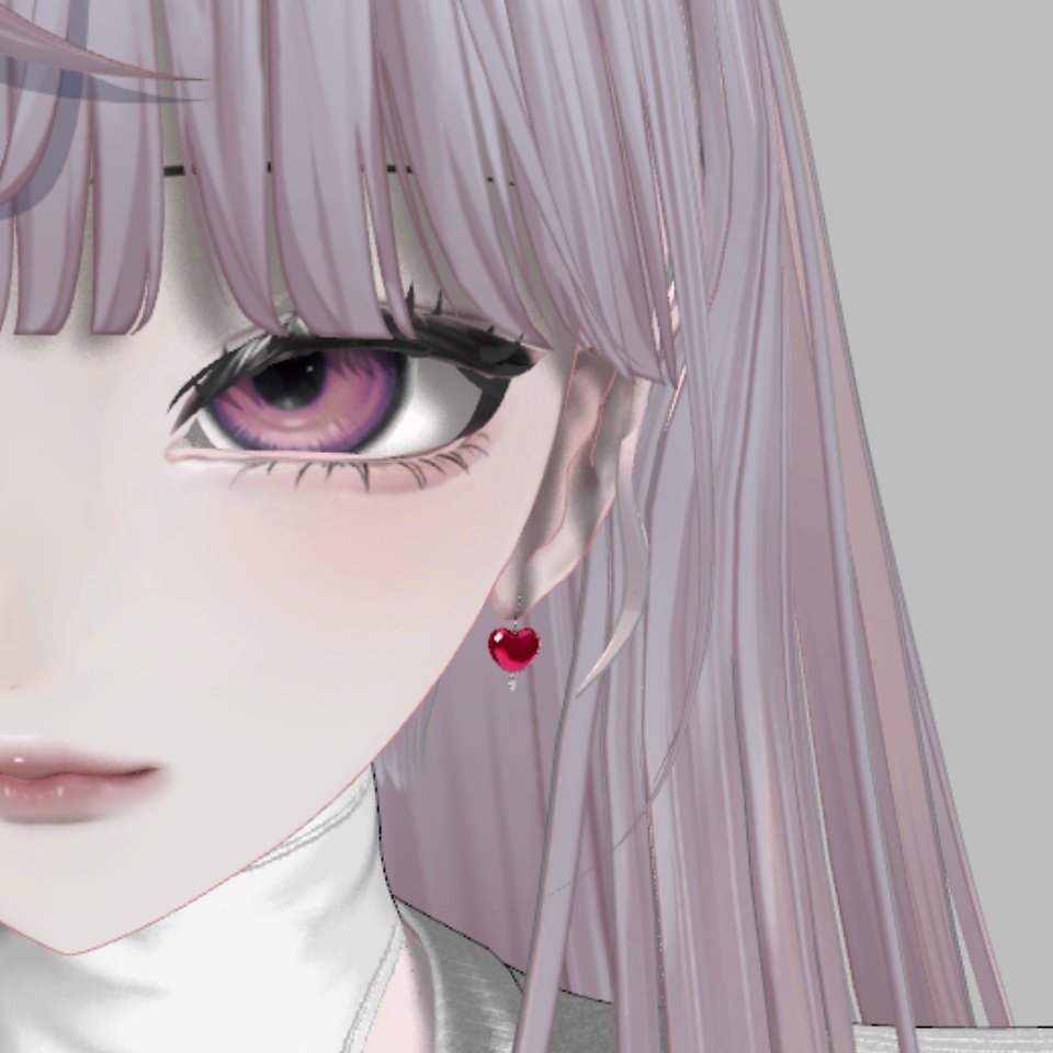 【VRChat向け】ハートピアス - Heart earrings(全アバター)