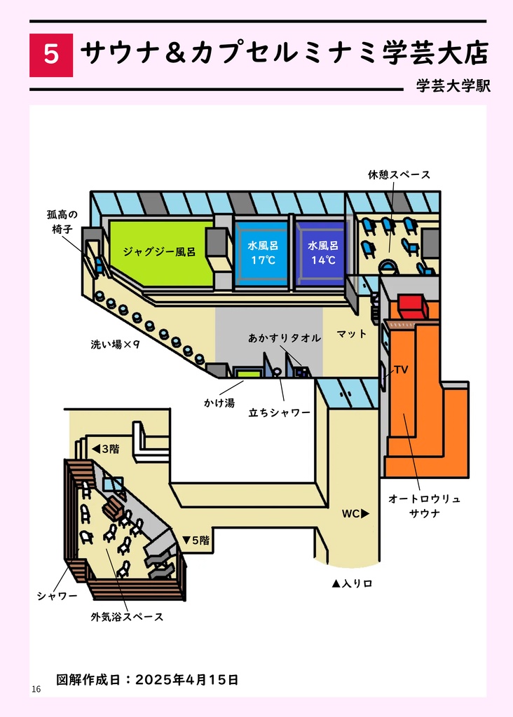 サウナ図解録vol.2 東急東横線特集