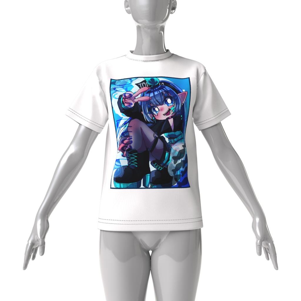 涼海そあら ビックシルエットTシャツ(白)