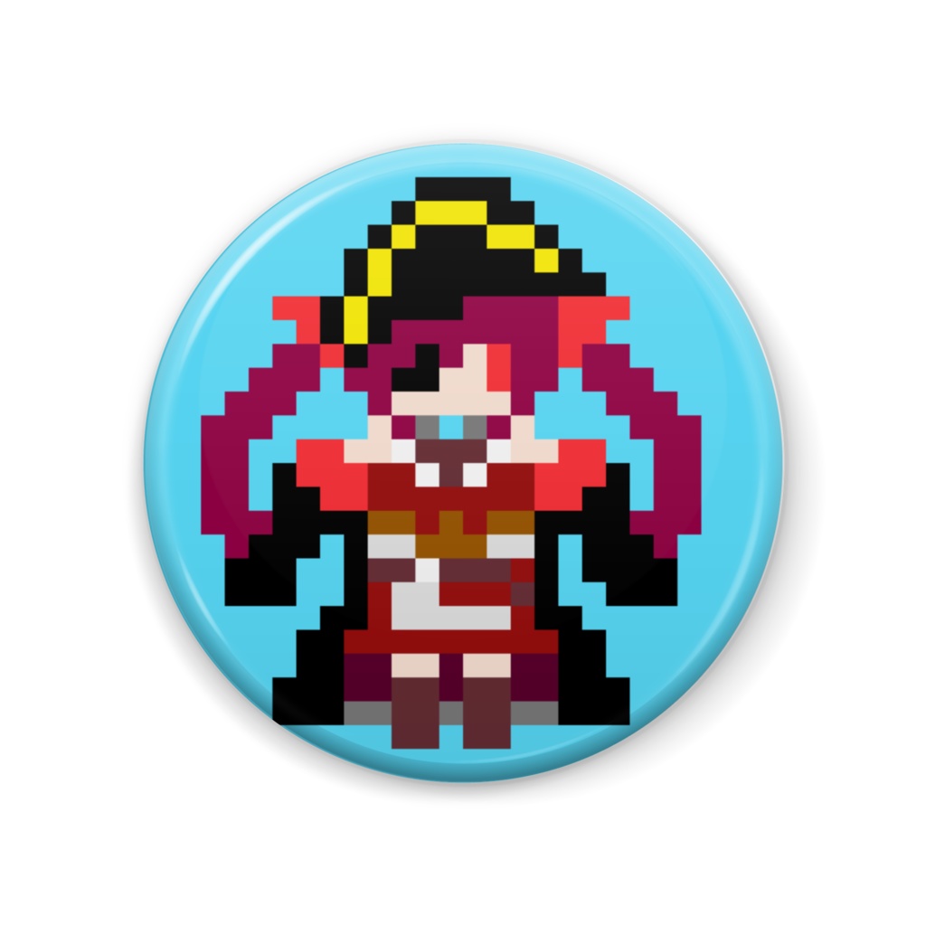 【非公式】宝鐘マリン ドット絵缶バッジ 【ホロライブ】