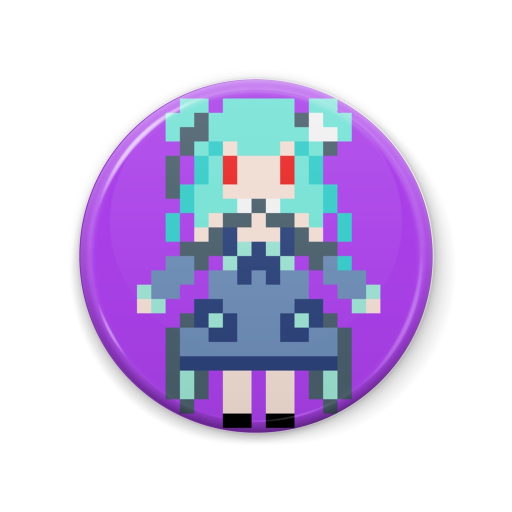 【非公式】潤羽るしあ ドット絵缶バッジ【ホロライブ】