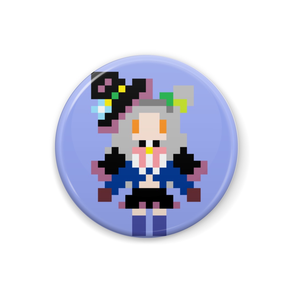 【非公式】紫咲シオン ドット絵缶バッジ【ホロライブ】】