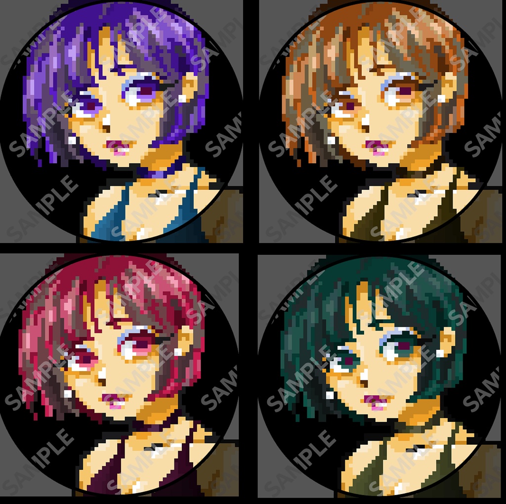 ピクセルアイコン4色セット【無料版あり】IRIKO-PX1