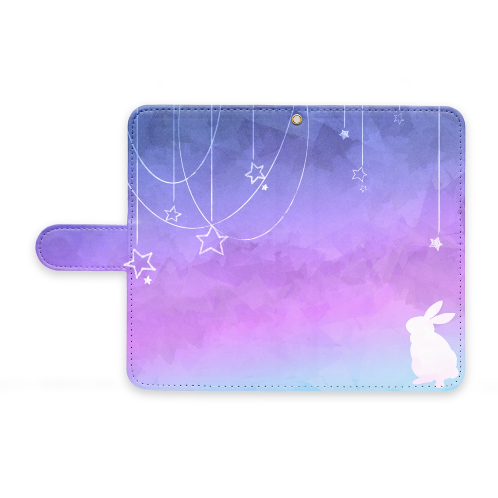 ワンポイントうさぎ　スマホカバー　M