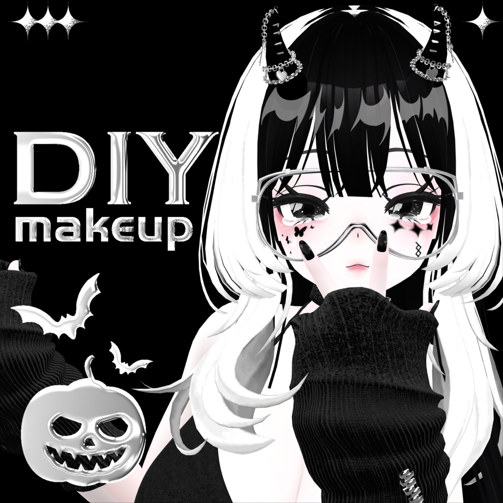♡【DIY Makeup 13種類の化粧紋】ハロウィンhalloween 