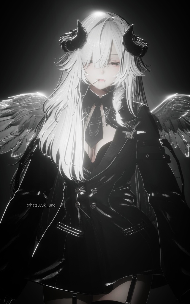 漆黒の魔角 & Dark Horn😈【3Dモデル For VRChat】ver_1.03