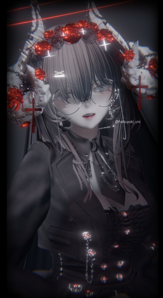漆黒の魔角 & Dark Horn😈【3Dモデル For VRChat】ver_1.03