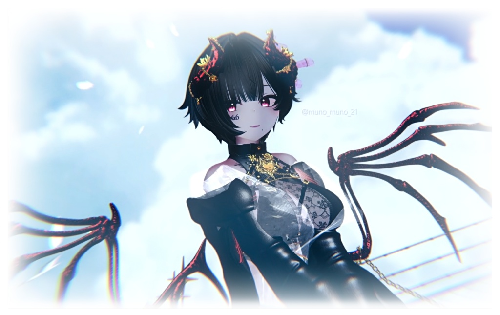 漆黒の魔角 & Dark Horn😈【3Dモデル For VRChat】ver_1.03