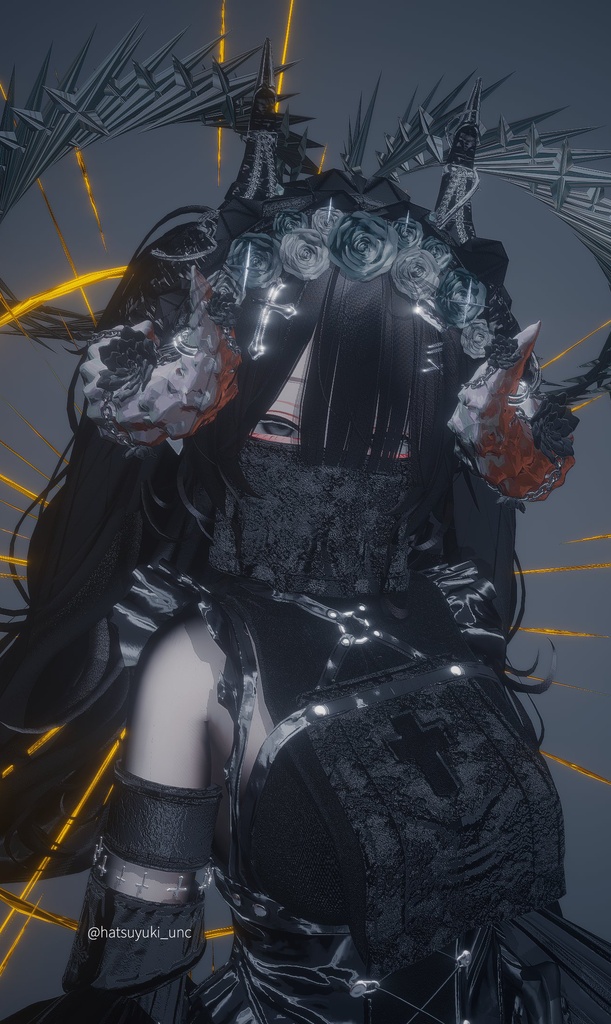 漆黒の魔角 & Dark Horn😈【3Dモデル For VRChat】ver_1.03