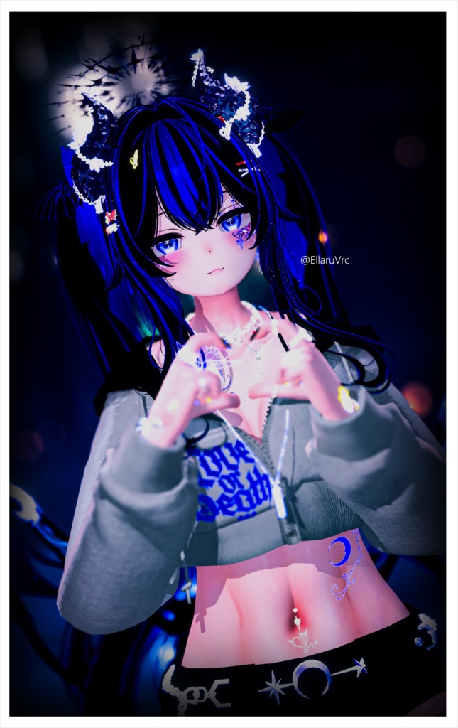 漆黒の魔角 & Dark Horn😈【3Dモデル For VRChat】ver_1.03