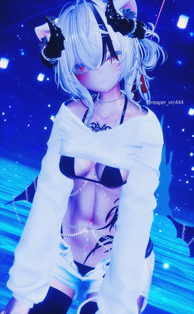 漆黒の魔角 & Dark Horn😈【3Dモデル For VRChat】ver_1.03