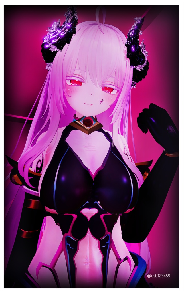 漆黒の魔角 & Dark Horn😈【3Dモデル For VRChat】ver_1.03