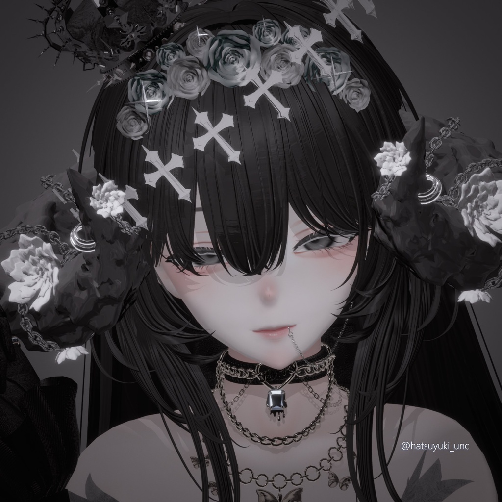 漆黒の魔角 & Dark Horn😈【3Dモデル For VRChat】ver_1.03