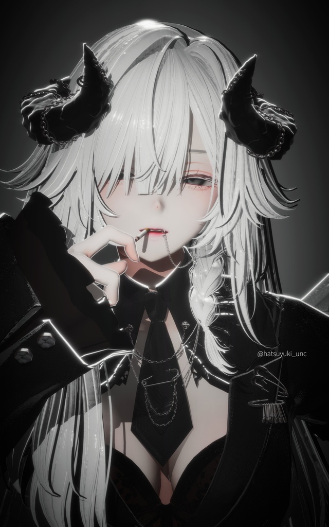 漆黒の魔角 & Dark Horn😈【3Dモデル For VRChat】ver_1.03