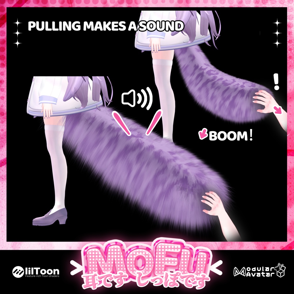 MOFU EARS & TAIL🍒【3Dモデル For VRChat】ver1.0.4