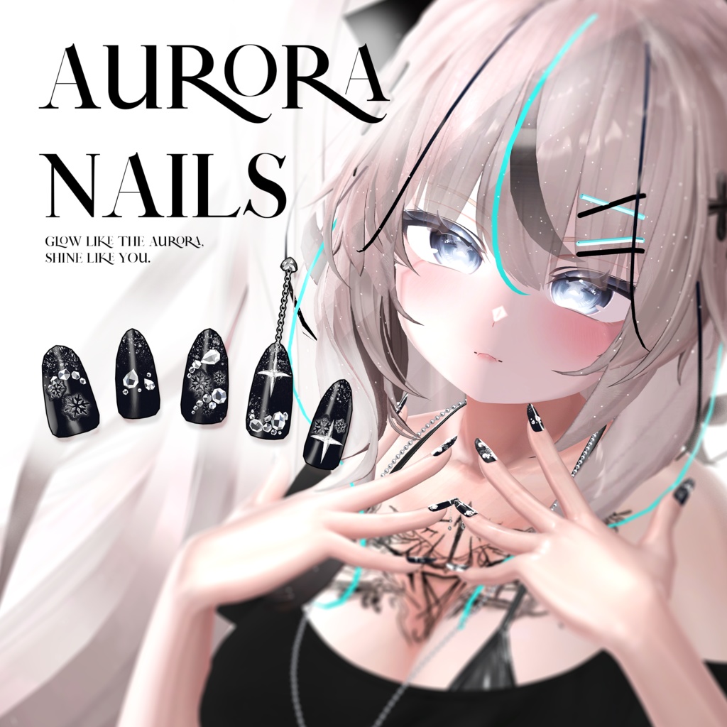 「⁺✶極光ネイル˚₊」Aurora Nails ♦【14アバター対応OK!】
