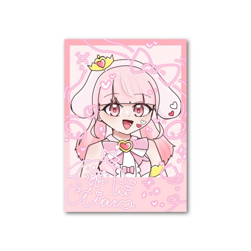 チェキ風カード てぃあら　新立ち絵ver