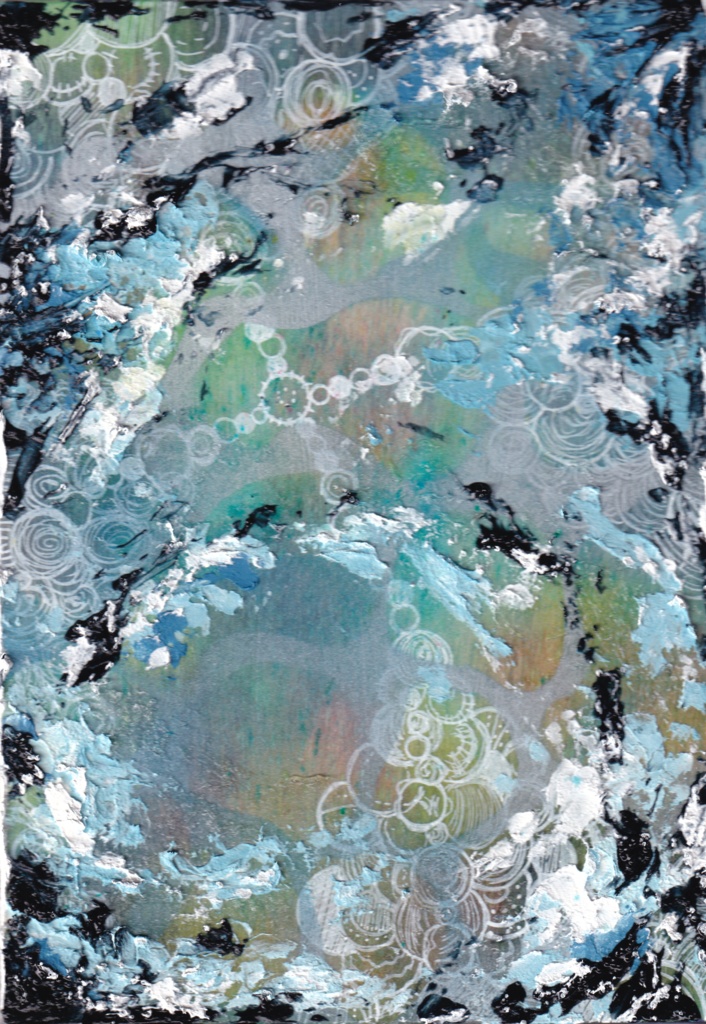 パネル抽象画「底から貴方へ」