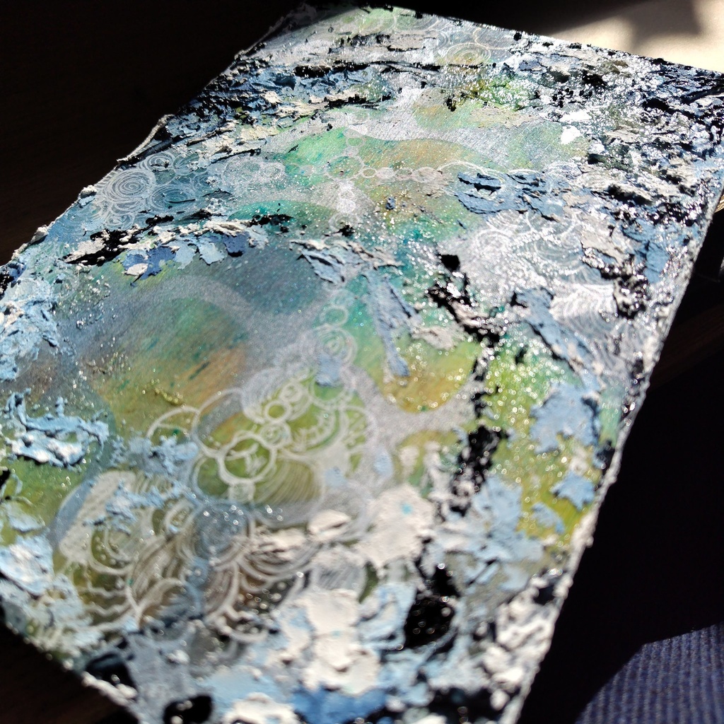 パネル抽象画「底から貴方へ」