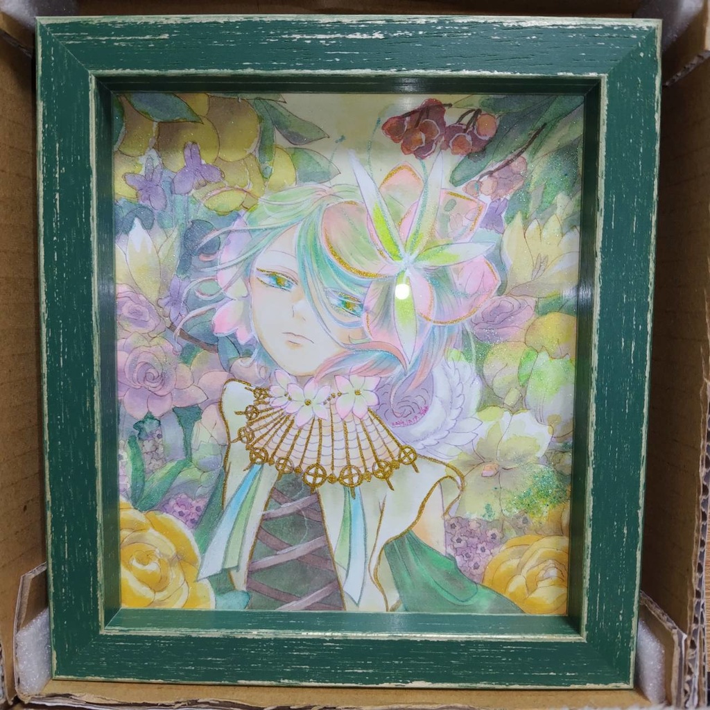 額装原画 香りの中で