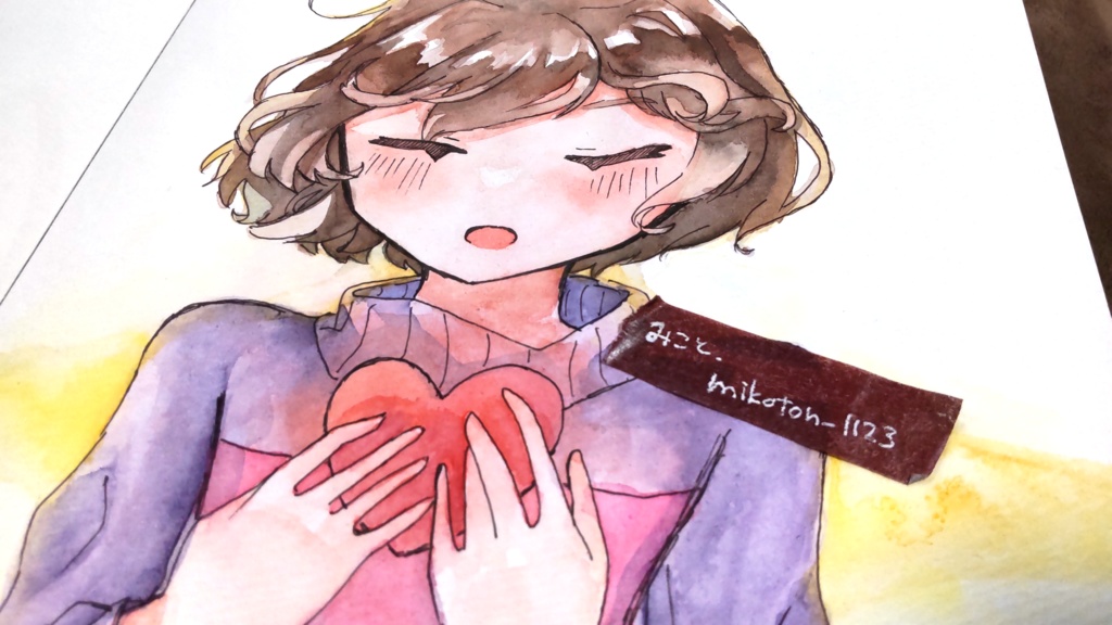 UNDERTALE Frisk 水彩原画