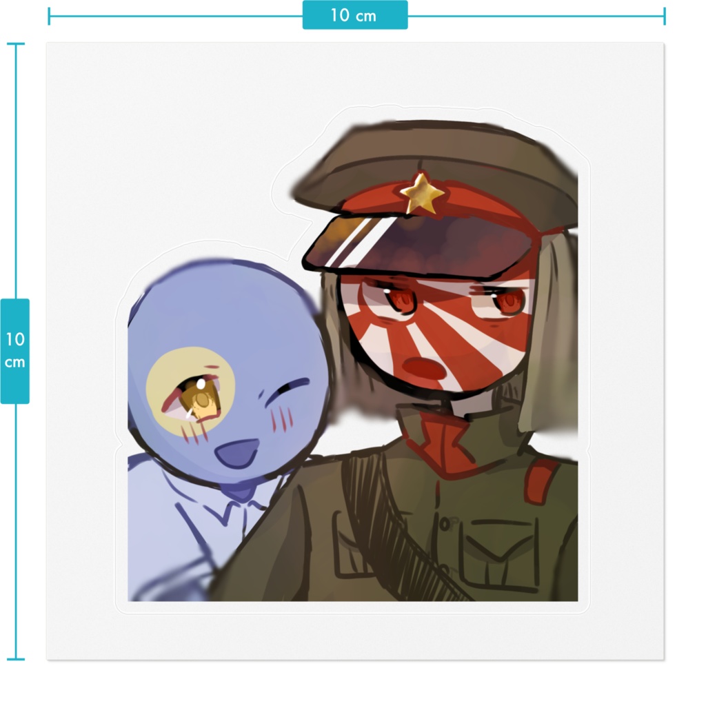 にてぱら クリアステッカー