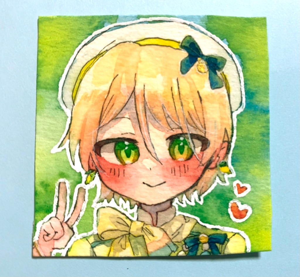 白鳥藍良 水彩、アクリル原画