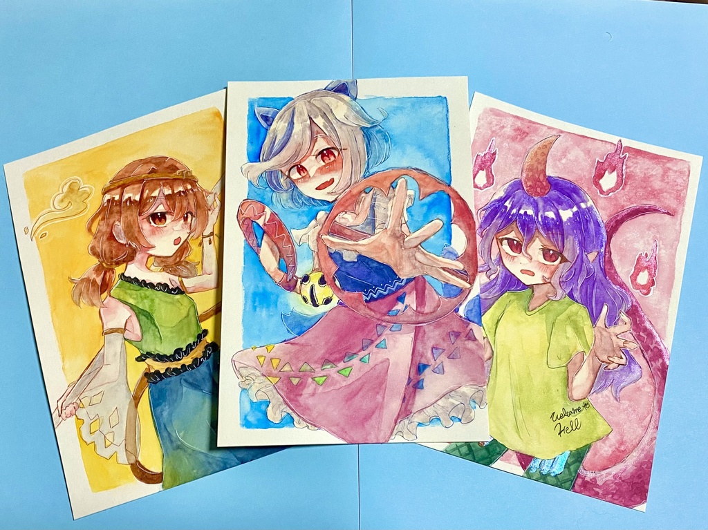 スパイ三獣士 水彩原画