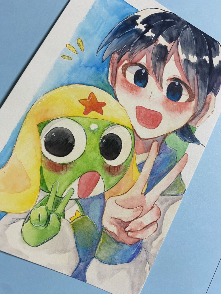 冬樹&軍曹 水彩原画