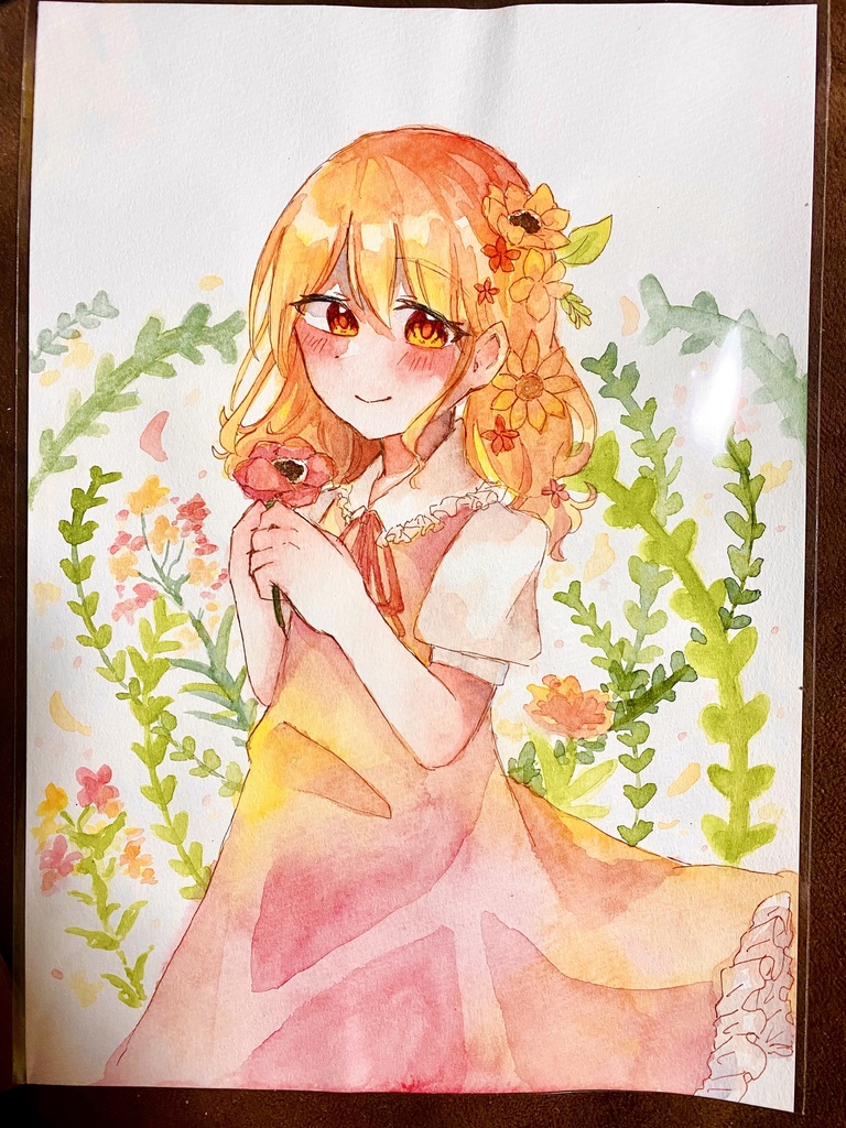お花の子 創作 水彩原画 過去作品