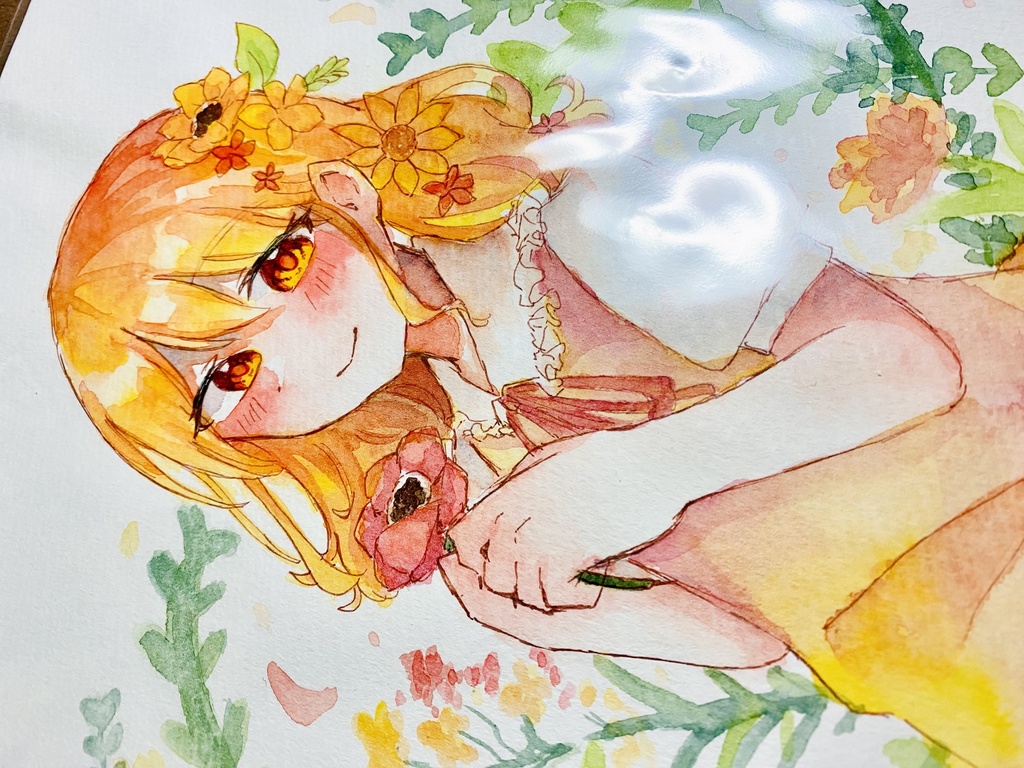 お花の子 創作 水彩原画 過去作品
