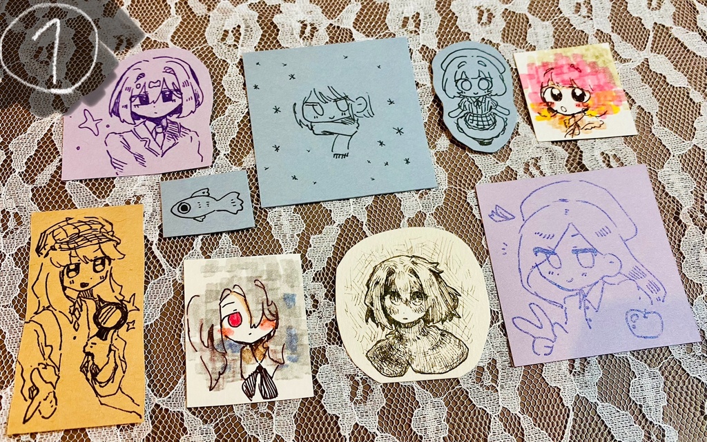 【創作】ミニ原画セット