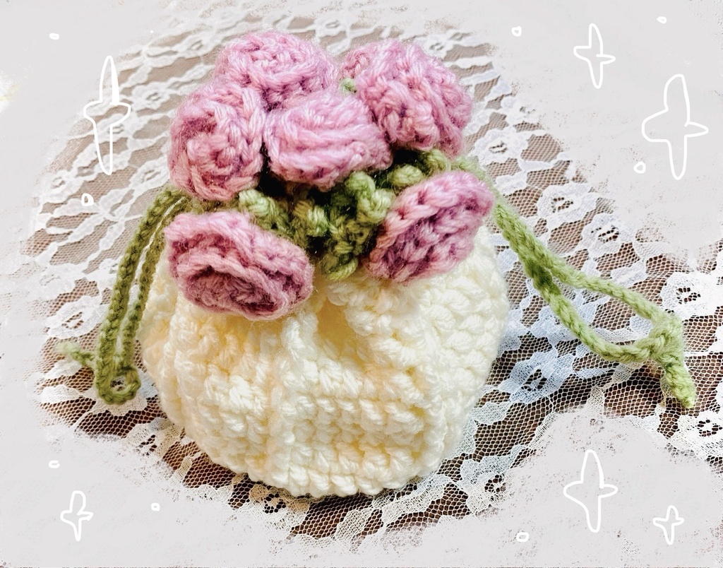 バラのブーケ巾着🌹