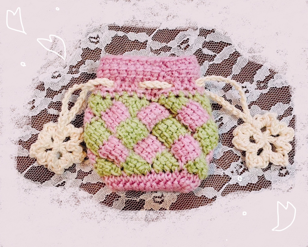 さくらもちのミニ巾着🌸