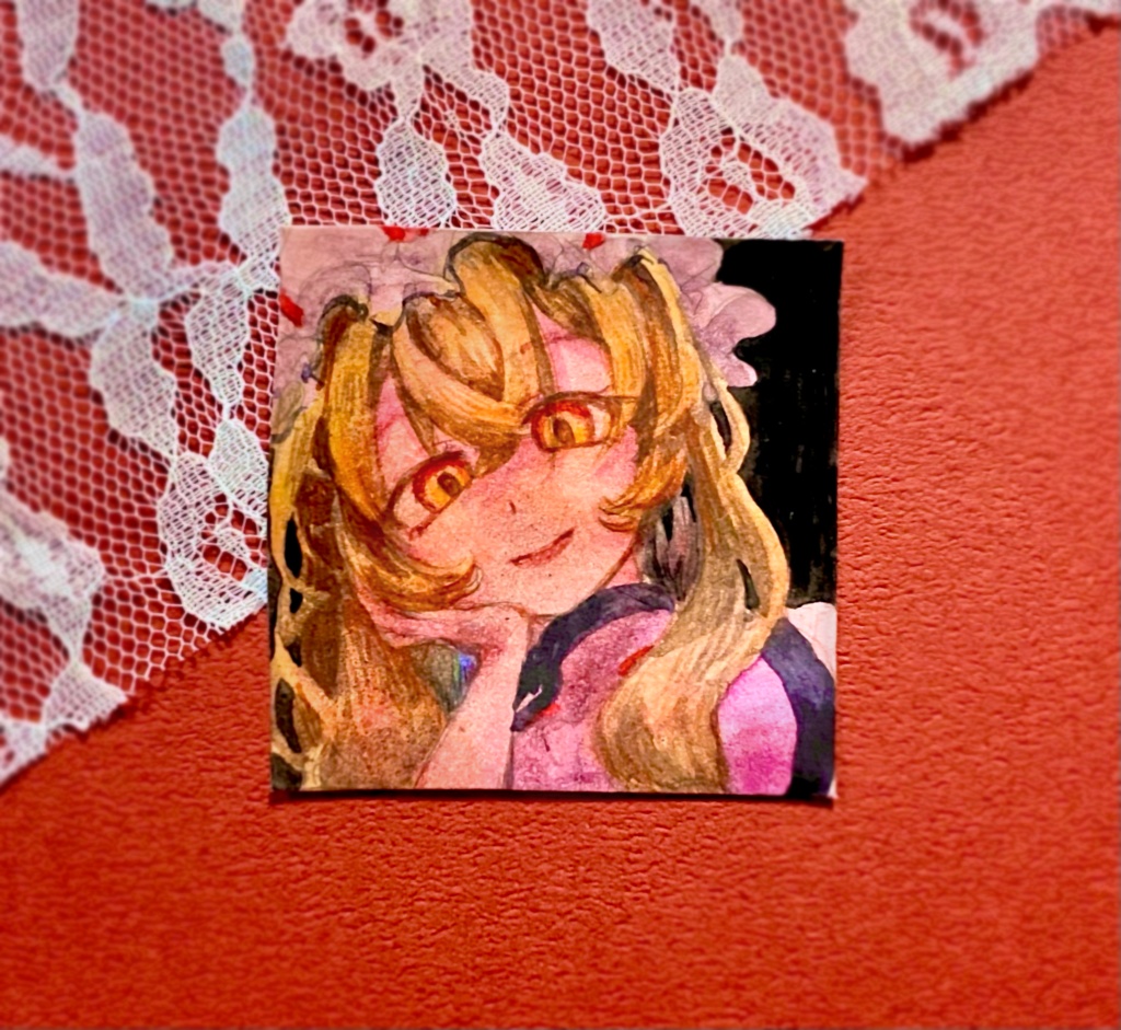 八雲紫 ミニ水彩原画