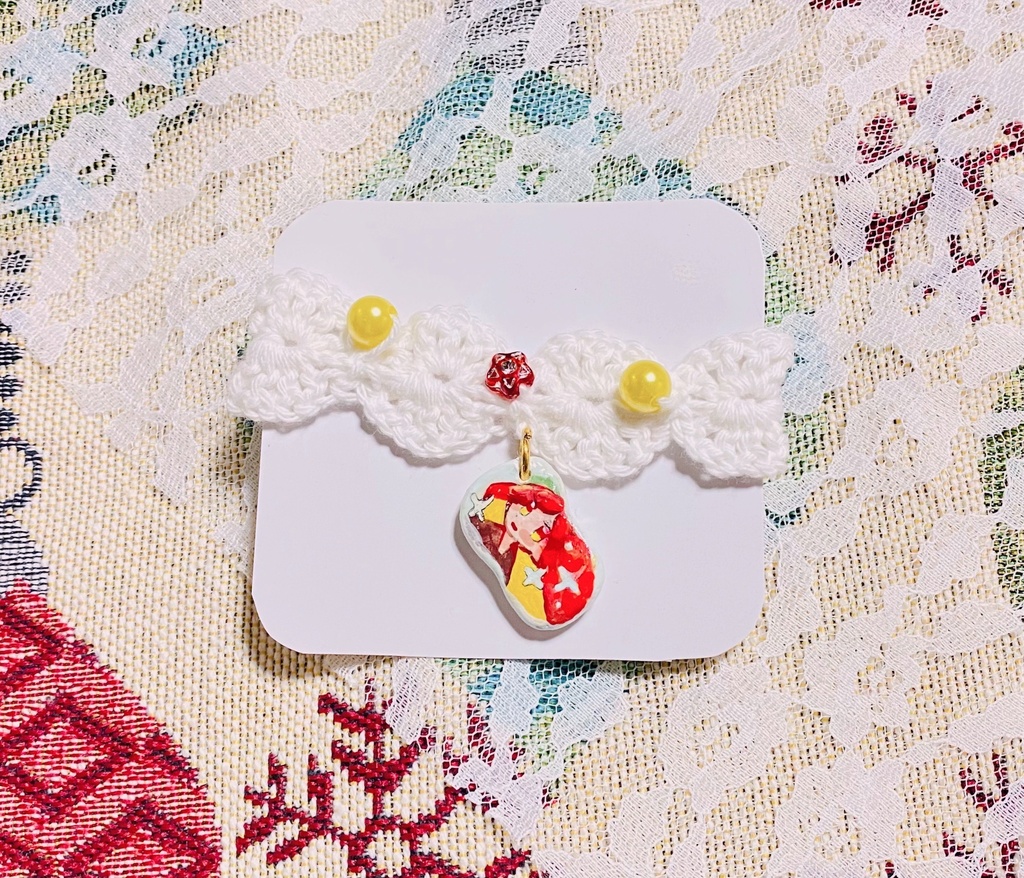【創作】原画ビーズの手編みブレスレット