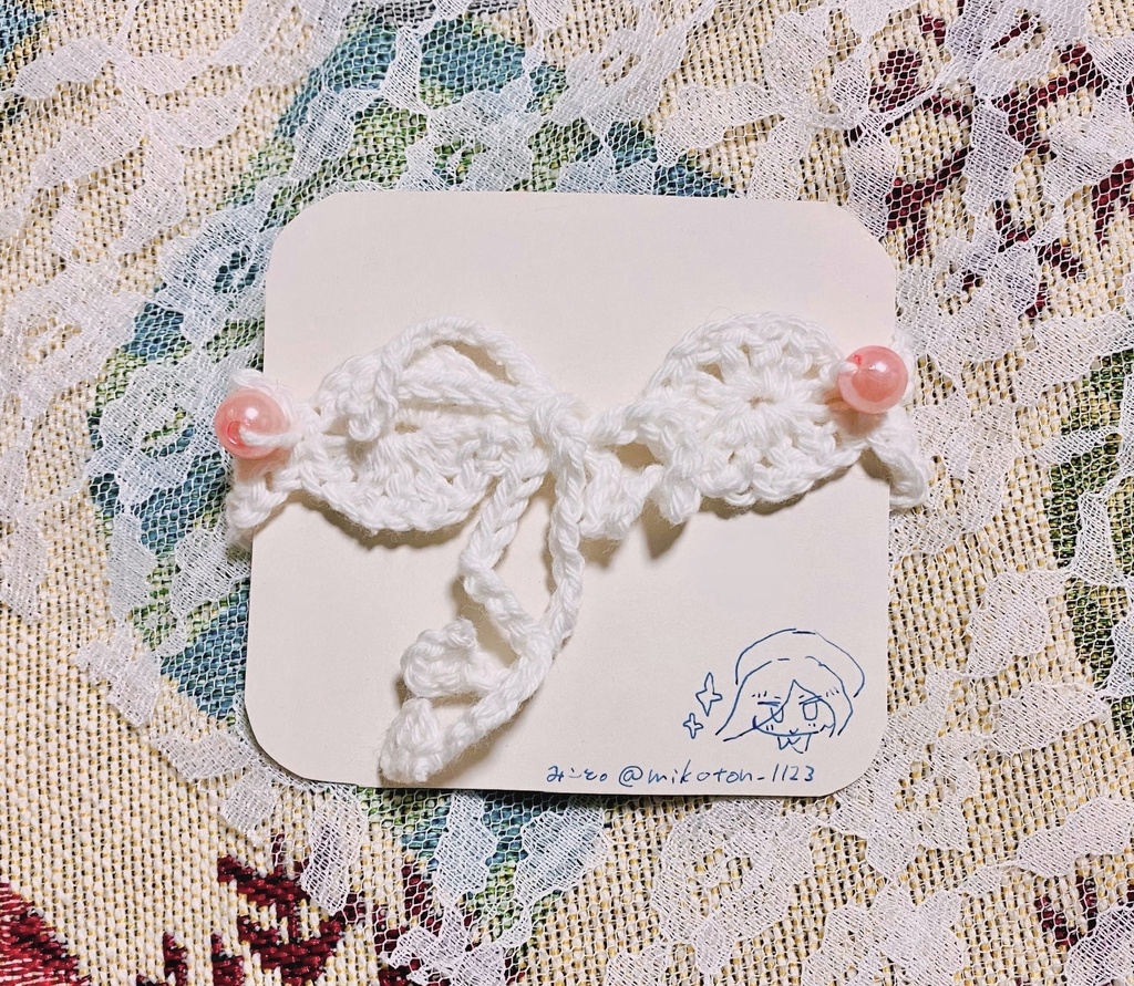 【創作】原画ビーズの手編みブレスレット
