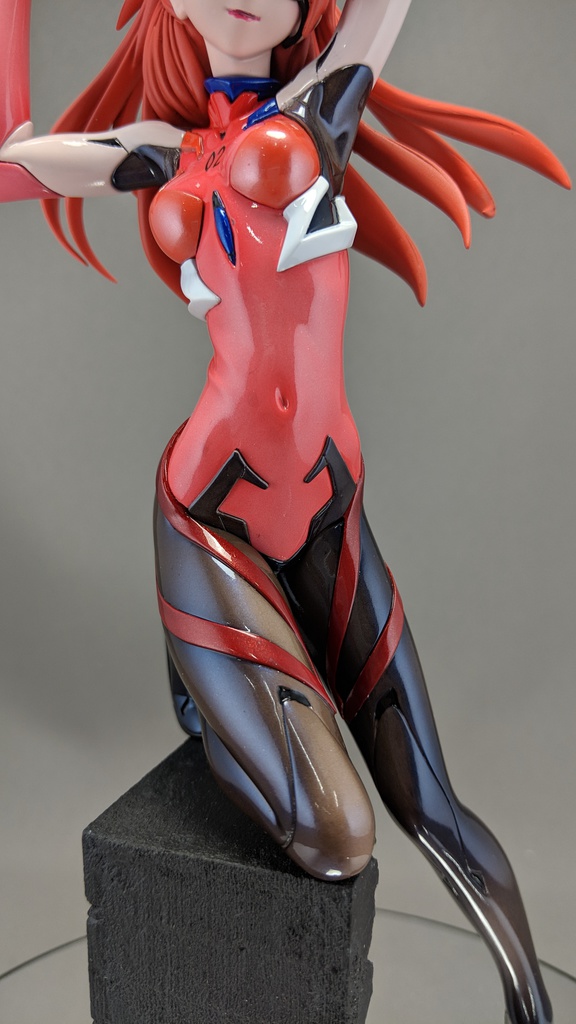 キャラグミン エヴァンゲリオン 式波・アスカ・ラングレー 塗装完成品 透けスーツVer.