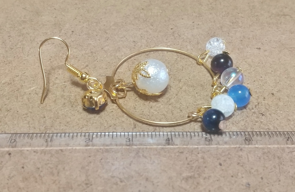 【ツイステ】水面の泡の耳飾り(両耳)