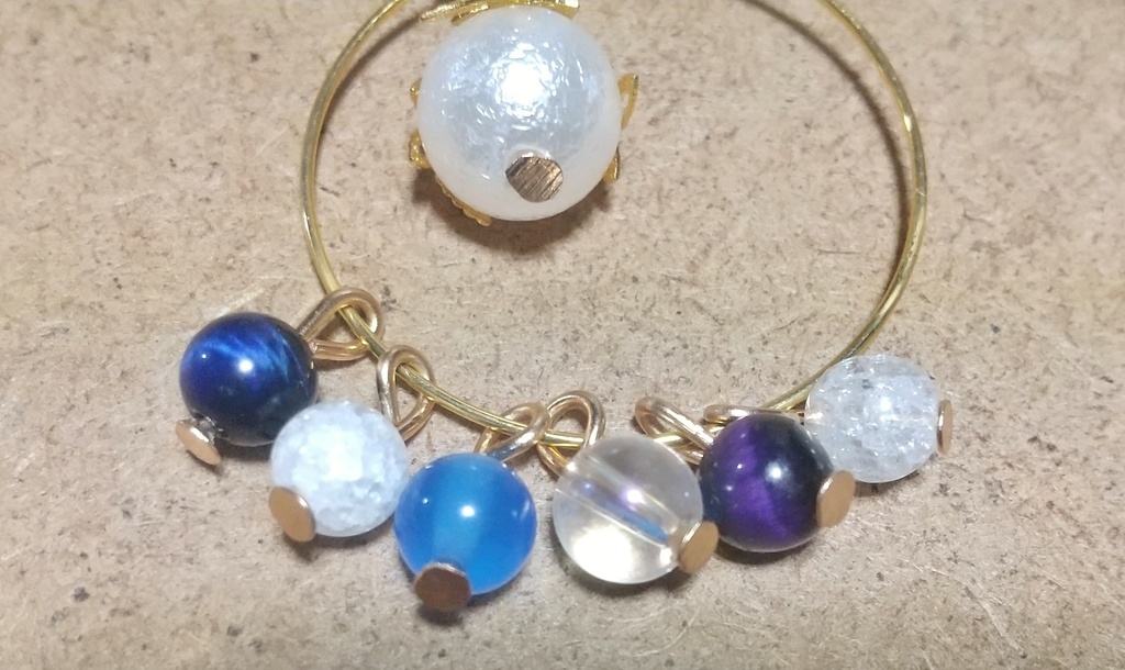 【ツイステ】水面の泡の耳飾り(両耳)